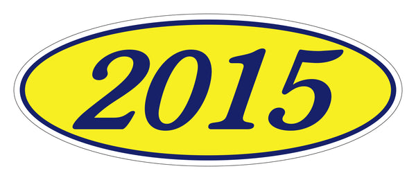 E-Z Oval Year Window Sticker