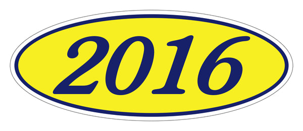 E-Z Oval Year Window Sticker