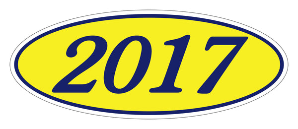 E-Z Oval Year Window Sticker