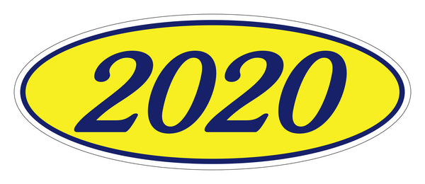 E-Z Oval Year Window Sticker