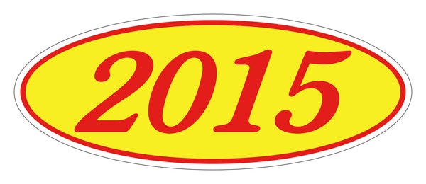 E-Z Oval Year Window Sticker