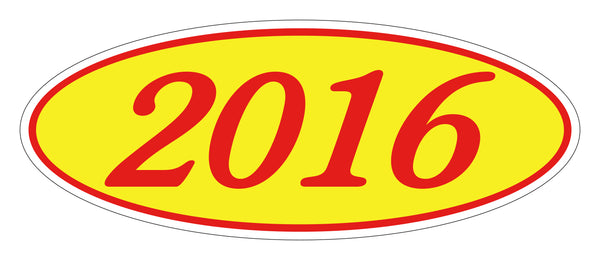 E-Z Oval Year Window Sticker