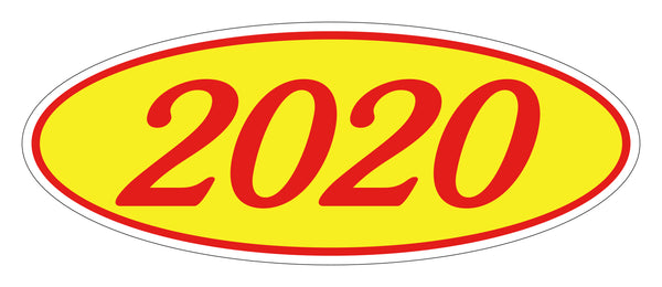 E-Z Oval Year Window Sticker