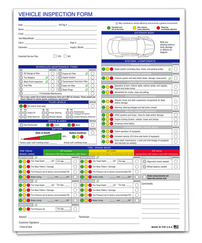 Multi-Point Vehicle Inspection Report #7289