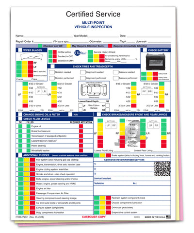 GM Multi-Point Vehicle Inspection Report