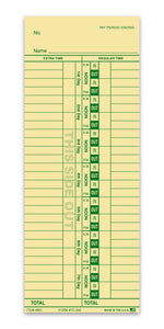 Time Clock Cards - TC292