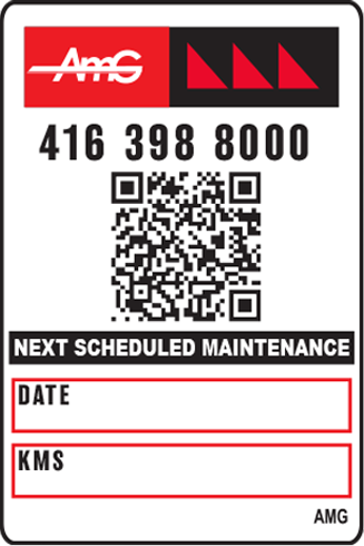 Custom Write-On Oil Change Stickers - Light Adhesive-Price per 1000