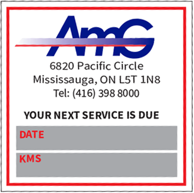 Custom Write-On Oil Change Stickers - Light Adhesive-Price per 1000