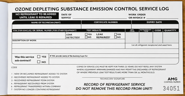 Ozone Depleting Substance Log