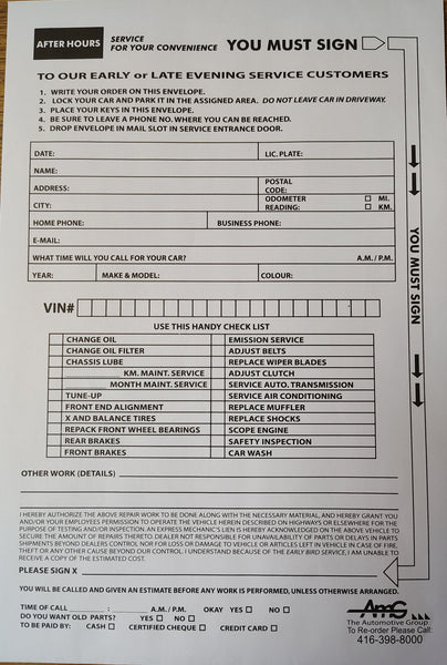 Night Deposit Envelopes - 500/box