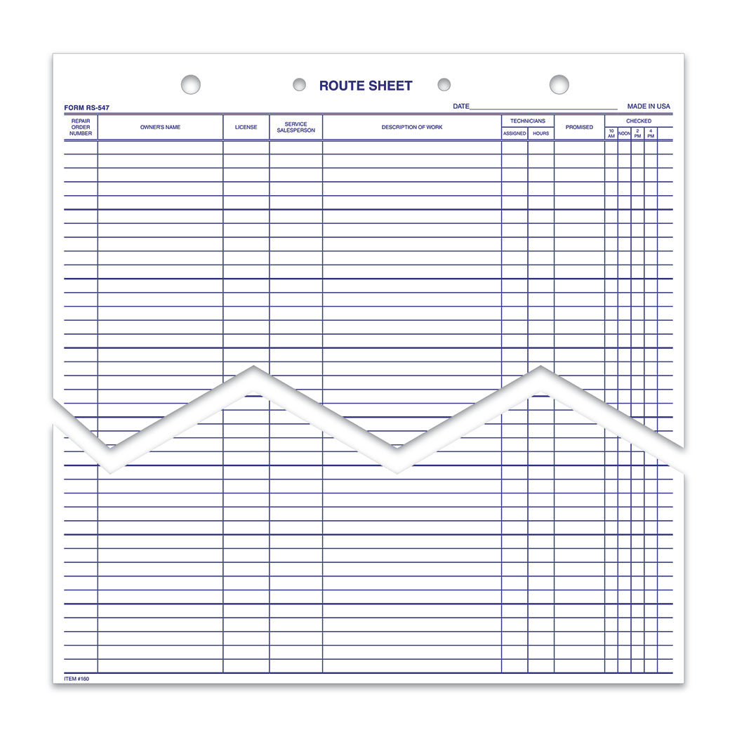 Route Sheets โ The Automotive Group