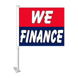 Standard Clip-On Flag - We Finance (Red & Blue)
