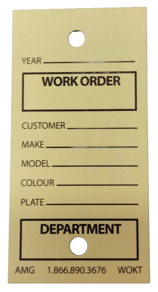 Work Order Keytags - 1000/bundle – The Automotive Group
