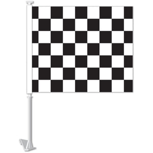 Standard Clip-On Flag - Black/White Checkered